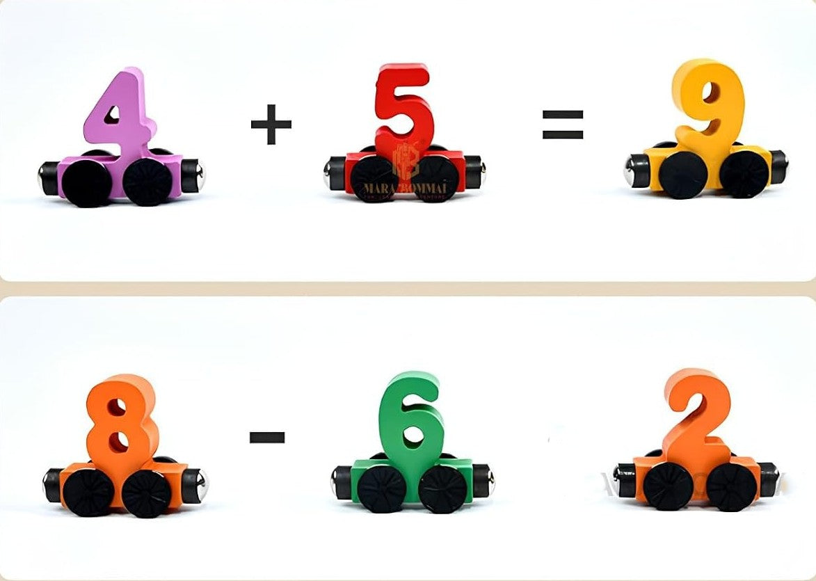 Magnetic Numbers Train Set for Kids – 12 Piece Educational Math Learning Toy