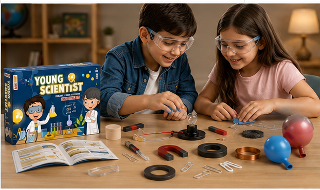Science Kit for Kids – Magnetism, Crystal Growing & Light Reflection STEM Experiment Kit