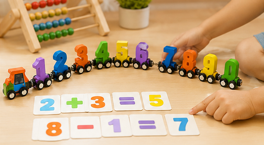 Magnetic Numbers Train Set for Kids – 12 Piece Educational Math Learning Toy