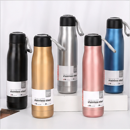 Premium Stainless Steel Vacuum Insulated Water Bottle | Hot & Cold Flask | 500ml (5 Colors)
