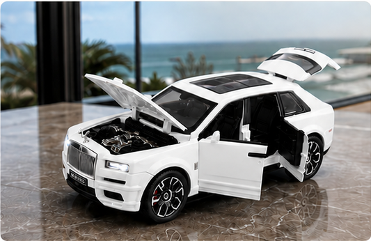 1:32 Die Cast White Rolls Royce Model Car with Openable Doors | Premium Metal Toy Car for Kids & Collectors (Copy)