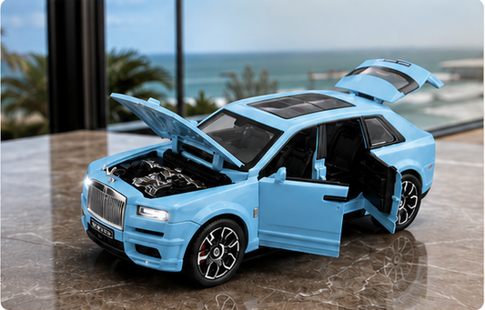 1:32 Die Cast Blue Rolls Royce Model Car with Openable Doors | Premium Metal Toy Car for Kids & Collectors