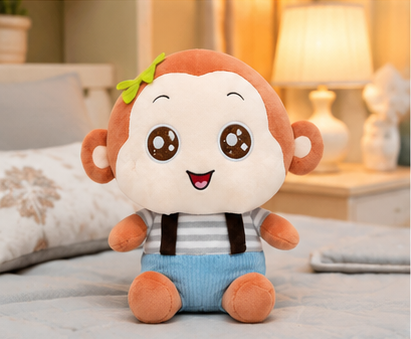 Happy Monkey Plush Soft Toy – Ultra Soft Stuffed Animal for Kids (25 cm)