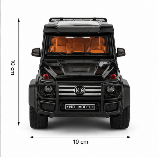 HCL G-Wagon Remote Control Die-Cast Car 1:22 Scale – Black Metal Model with Openable Doors & Realistic V12 Engine
