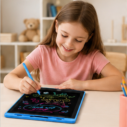 12-Inch LCD Writing Tablet | Reusable Digital Drawing & Writing Pad | Erasable Electronic Notepad | Blue