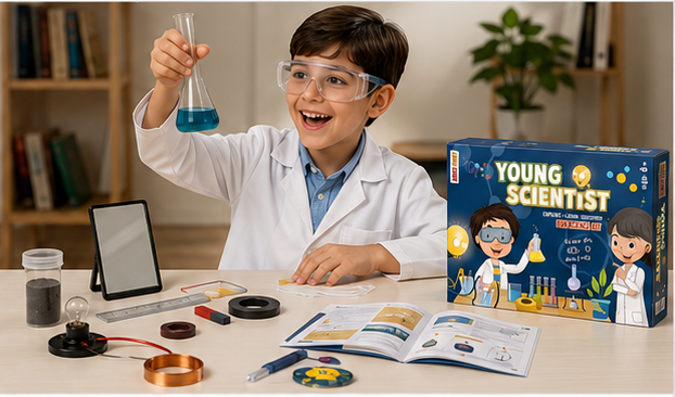 Science Kit for Kids – Magnetism, Crystal Growing & Light Reflection STEM Experiment Kit