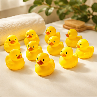Cute Floating Bath Duck Toys for Kids – 12 Piece Mini Rubber Duck Set