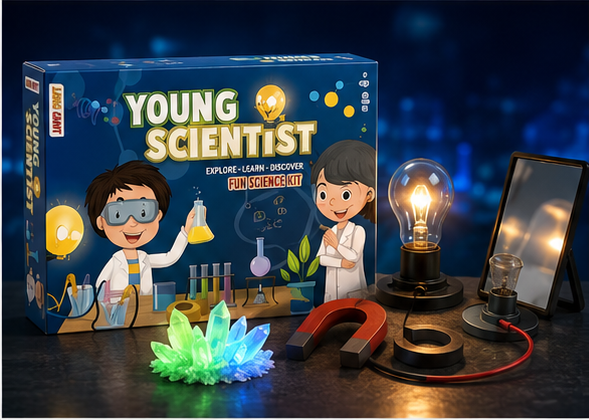 Science Kit for Kids – Magnetism, Crystal Growing & Light Reflection STEM Experiment Kit
