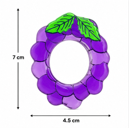 BPA-Free Baby Silicone Teethers(Pack of 3) – Grape, Apple & Candy Shapes | Soft Infant Teething Toy