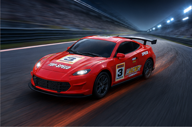 1:24 RC Sports Car Remote Control Racing Car for Kids | High-Speed Rechargeable Toy Car | Red