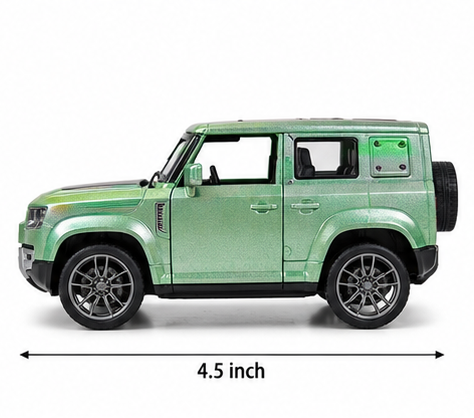 Defender Green Die-Cast SUV Toy Car with Openable Doors | 1:36 Scale Metal Model