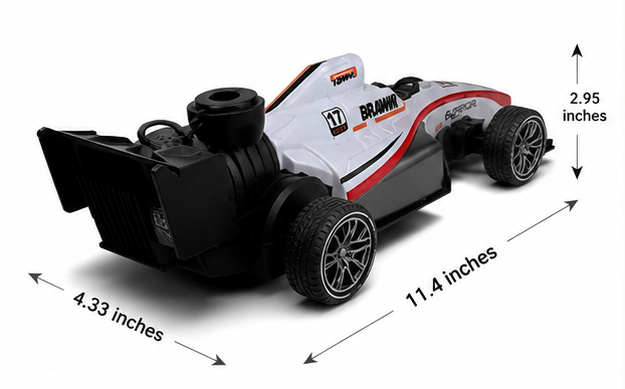 Remote Control Formula Racing Car Toy | High-Speed RC Formula Race Car | White