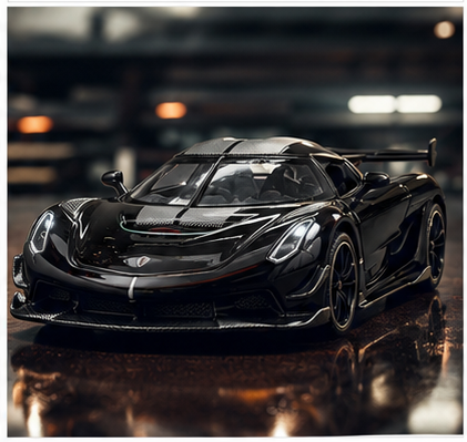 Lamborghini Die-Cast Model Car 1:32 Scale – Black Metal Collectible Sports Car with Opening Doors