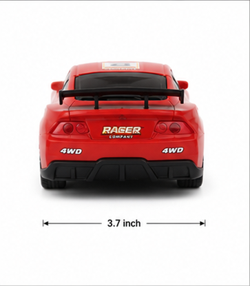 1:24 RC Sports Car Remote Control Racing Car for Kids | High-Speed Rechargeable Toy Car | Red